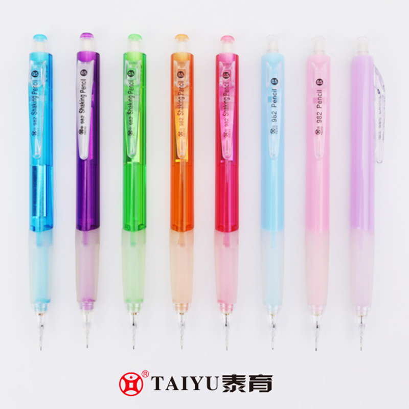 Stylo à secouer pour étudiants, avec porte-stylo triangulaire, crayon mécanique L982